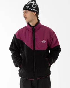 Vestes|JACKER OOTS SHERPA JACKET - PURPLE