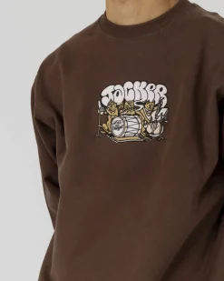 Sweats|JACKER ORCHESTRA CREWNECK - BROWN