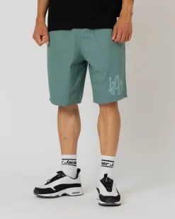 Pantalons & Shorts|JACKER SWELL LOGO SHORT - GREEN