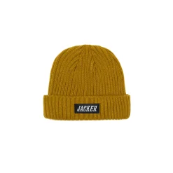 Headwear|JACKER TEAM LOGO - SHORT BEANIE - GOLD