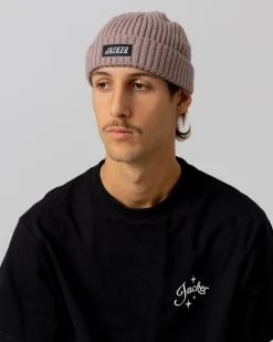 Headwear|JACKER TEAM LOGO SHORT BEANIE - GRAPE
