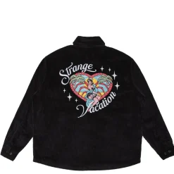 Chemises|JACKER VACATION OVERSHIRT CORDUROY - BLACK