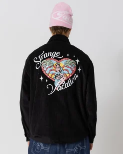 Chemises|JACKER VACATION OVERSHIRT CORDUROY - BLACK