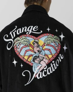 Chemises|JACKER VACATION OVERSHIRT CORDUROY - BLACK