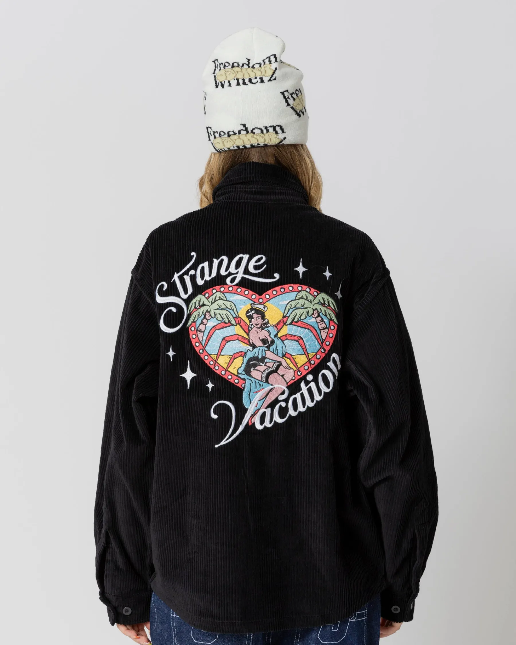 Chemises|JACKER VACATION OVERSHIRT CORDUROY - BLACK